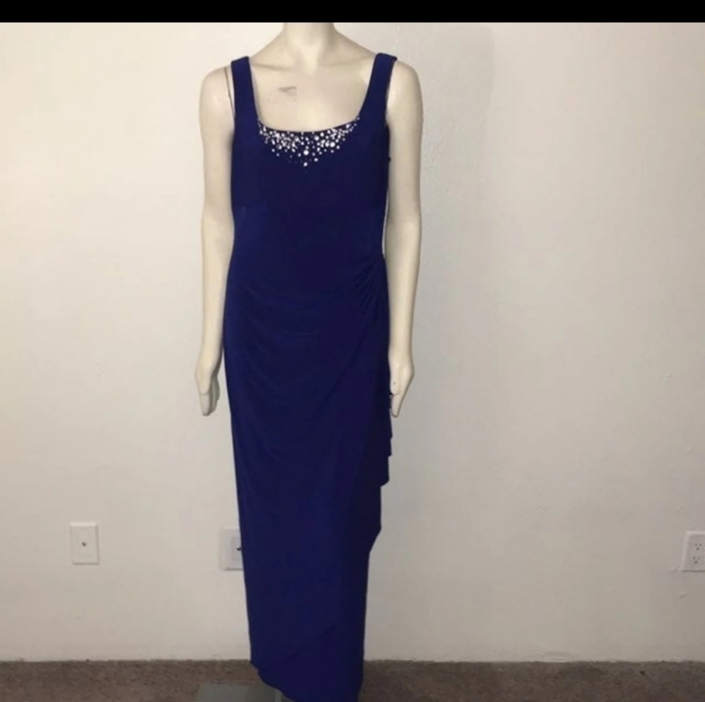 Jeanne Alexander royal blue  dress